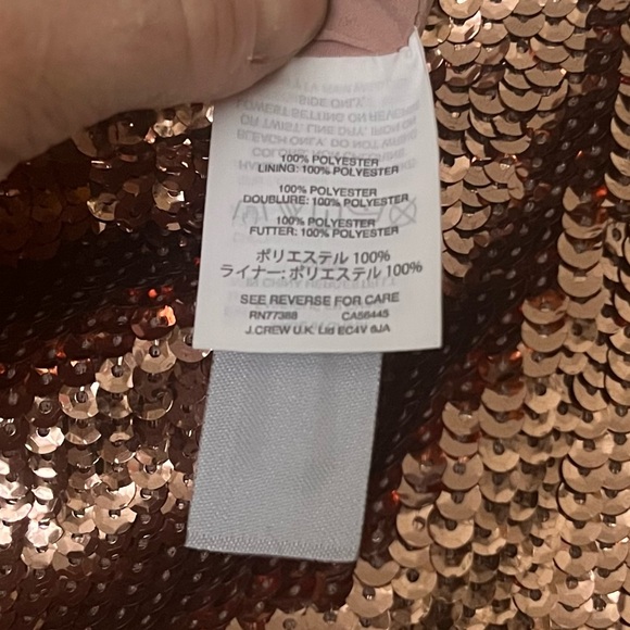 J. Crew Sequin Pencil Skirt in Rose Gold Size 2 - Picture 7 of 9